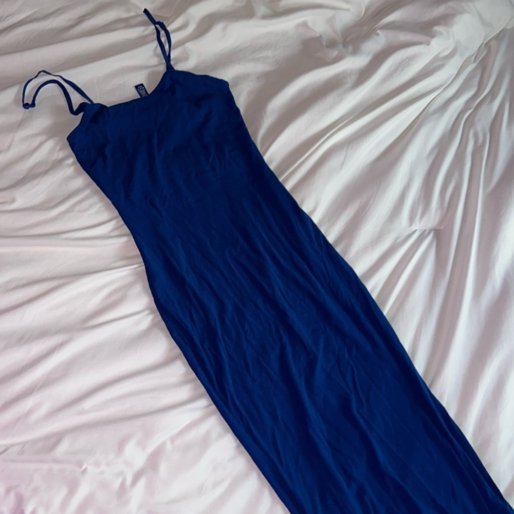 Royal Blue Soft Lounge Skims Dress